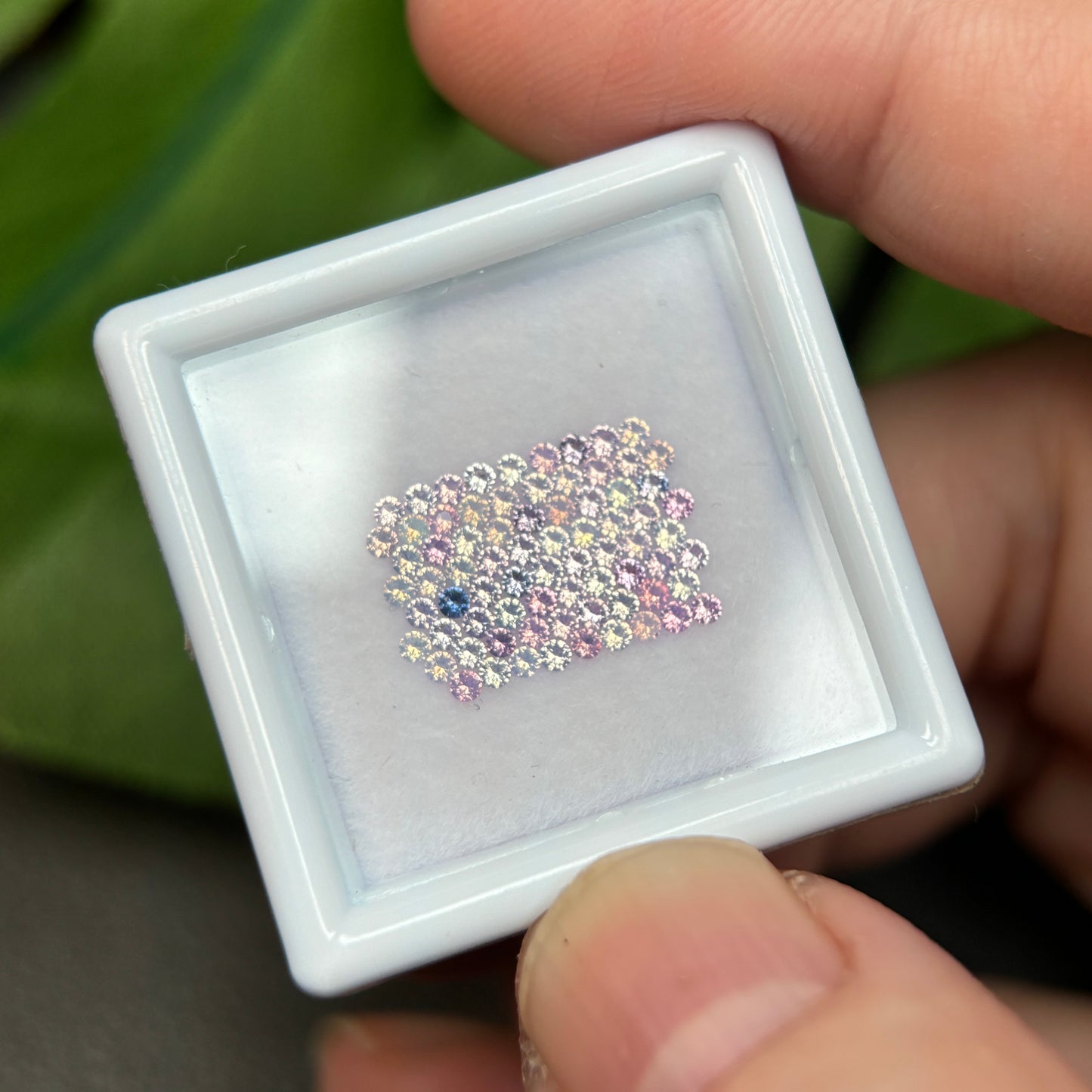 0,84ct/75Pcs Natural Sapphire Vietnam, Round Shape, AB Quality, No Treatment Sapphire Luc Yen.