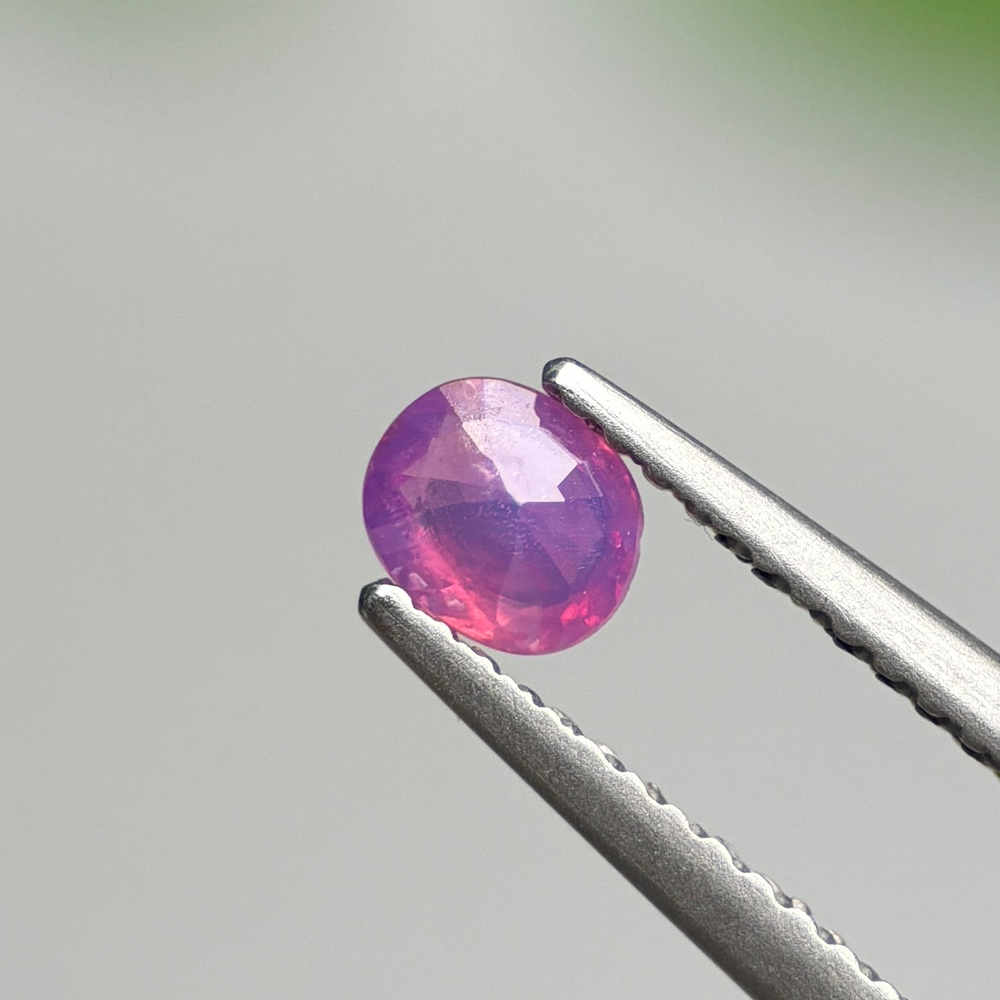 0.37 ct Natural Pinkish Purple Milky Sapphire Vietnam. Cushion Shape.