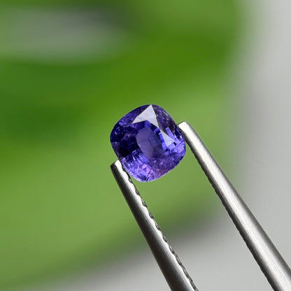 0.58 ct Natural Purple Sapphire Vietnam. Cushion Shape. No Treatment.