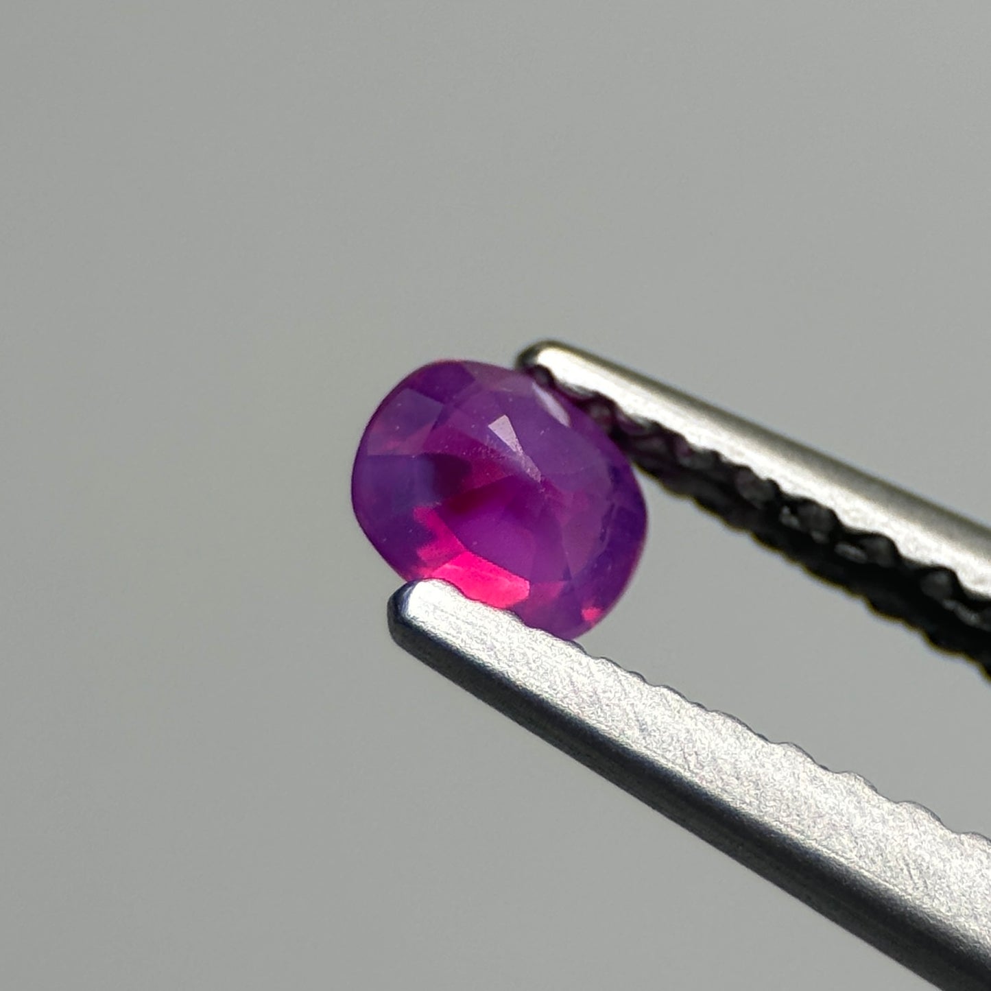 0.25 ct Natural Pinkish Purple Milky Sapphire Vietnam. Cushion Shape.