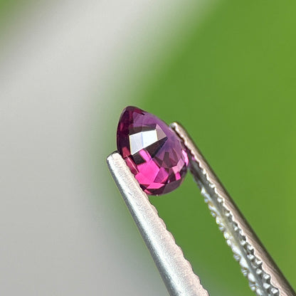 0.47 ct Natural Purple Milky Sapphire Vietnam. Pear Shape. No Treatment.