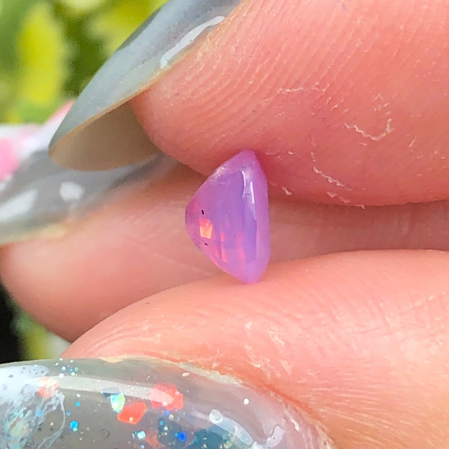 0,62ct Natural Purple Pink Milky Sapphire Vietnam. Cushion Shape. No Treatment Milky Sapphire Luc Yen.