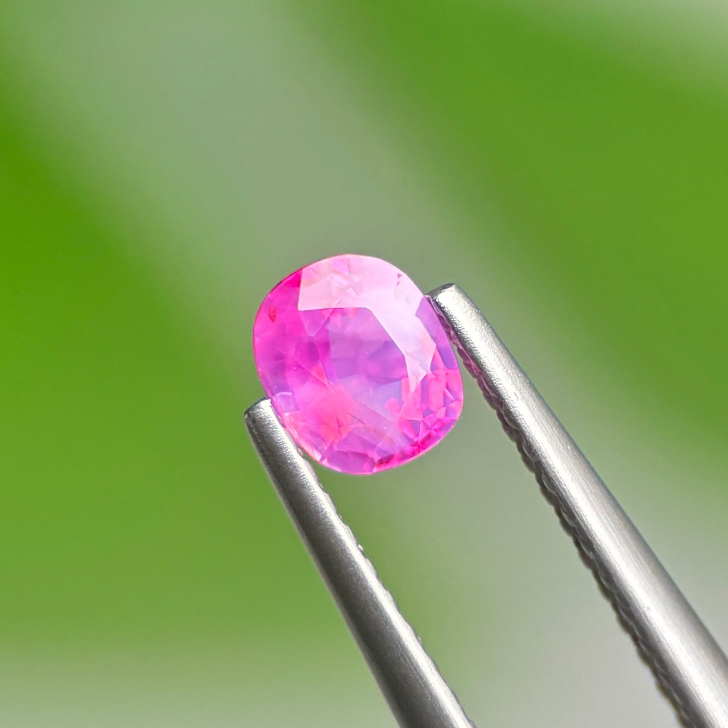 0.50 ct Natural Pink Milky Sapphire Vietnam. Cushion Shape. Unheat.