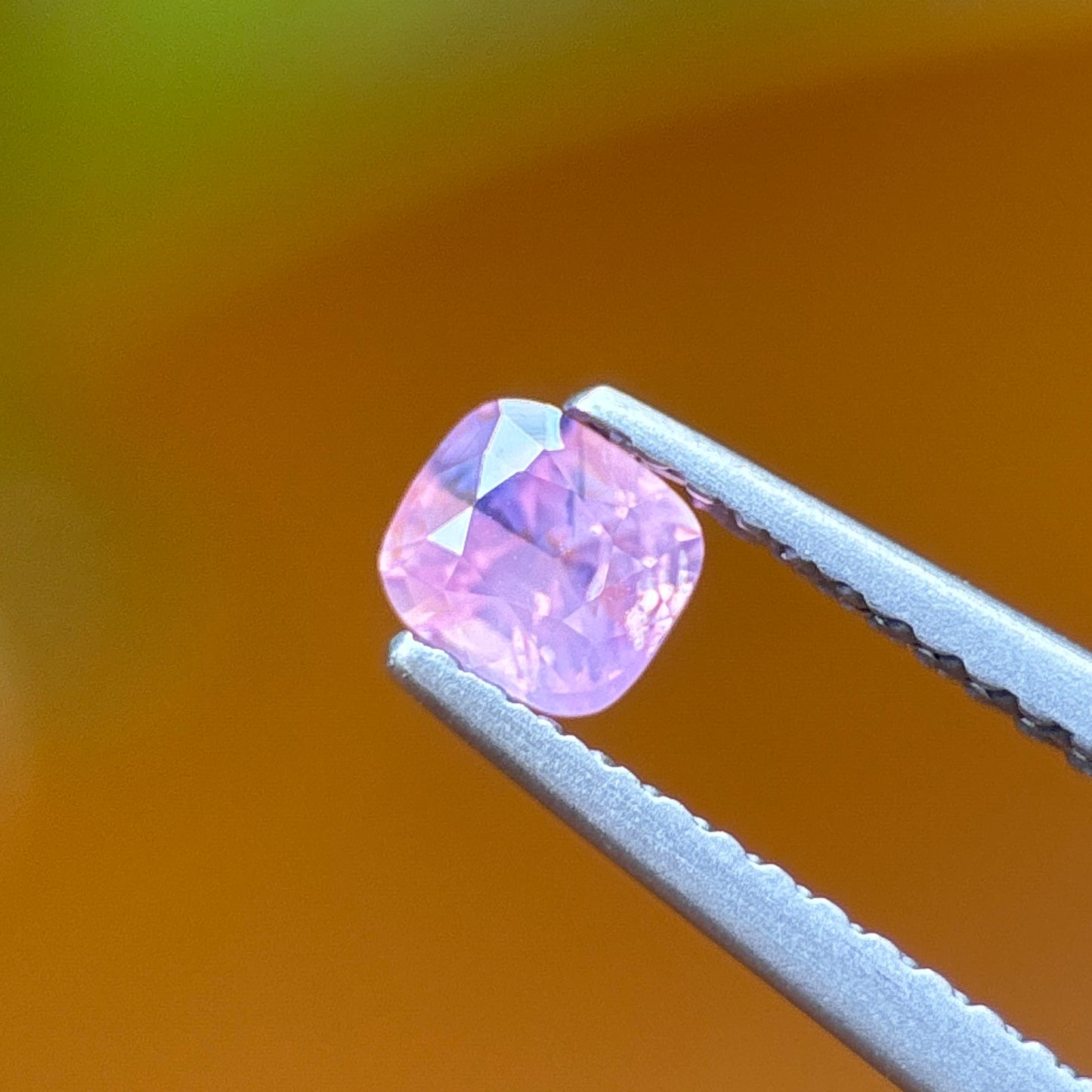 0.42 ct Natural Pink Milky Sapphire Vietnam. Cushion Shape. Unheat.