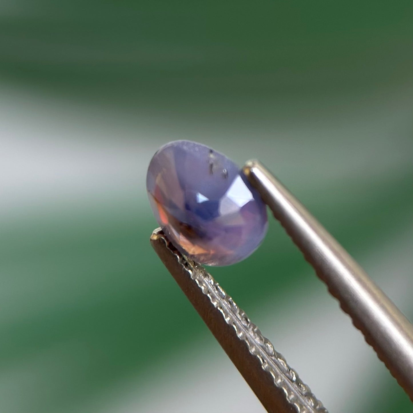 0.73 ct Natural Pinkish Prurple Milky Sapphire Vietnam. Cushion Shape. No Treatment.