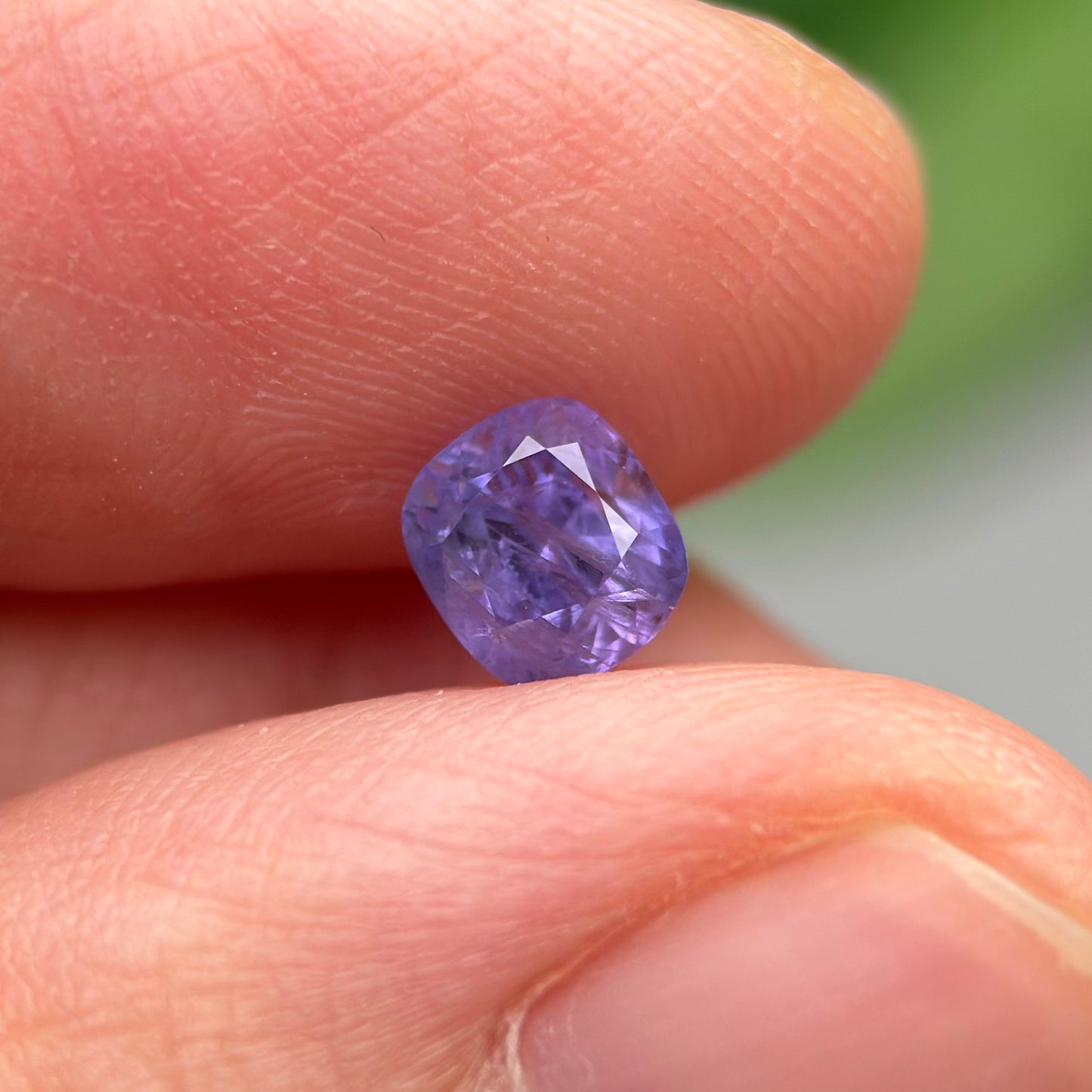 1.06 ct Natural Purple Milky Sapphire Vietnam. Cushion Shape. No Treatment.