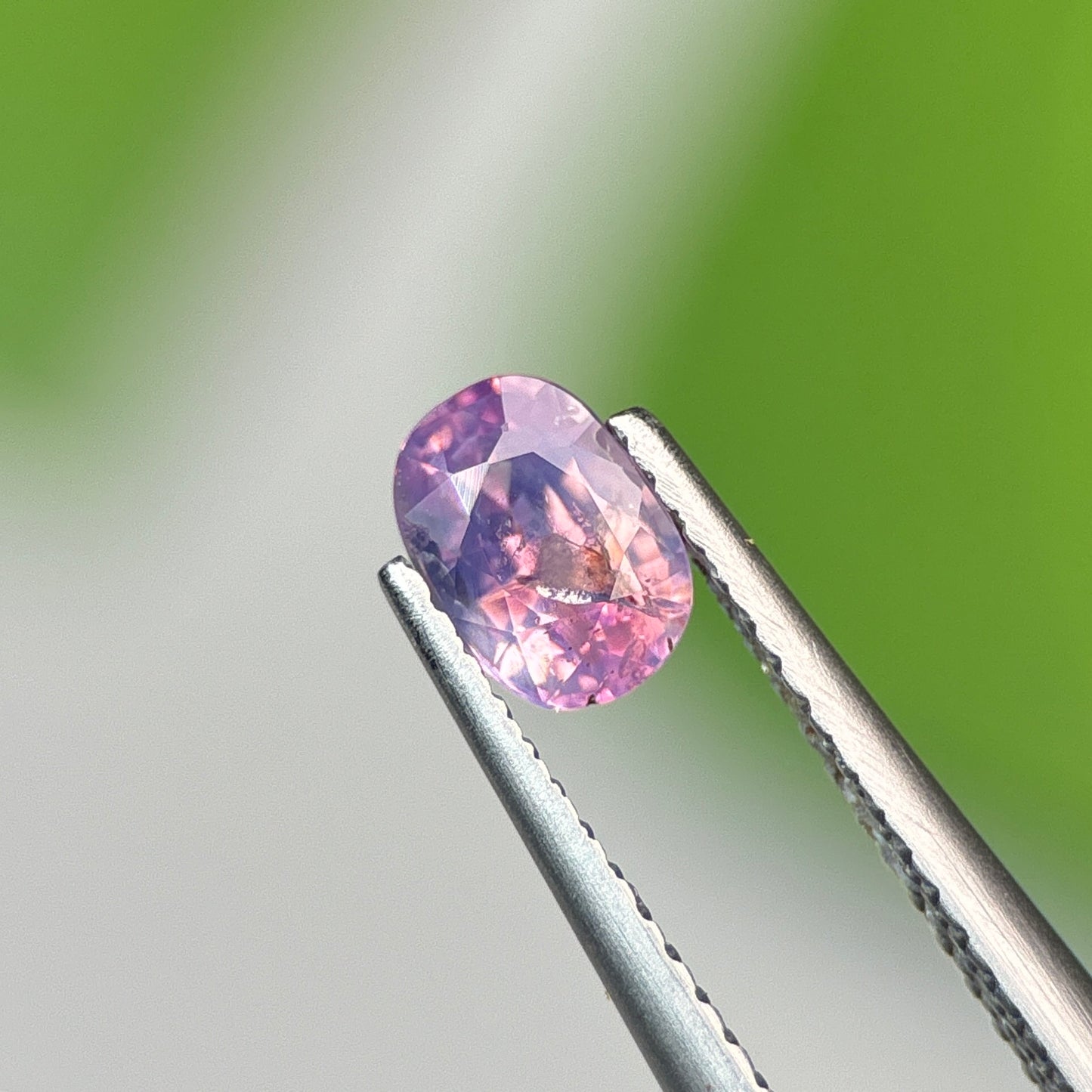 0.74 ct Natural Purple Milky Sapphire Vietnam. Cushion Shape. No Treatment.