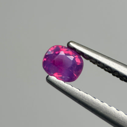 0.25 ct Natural Pinkish Purple Milky Sapphire Vietnam. Cushion Shape.