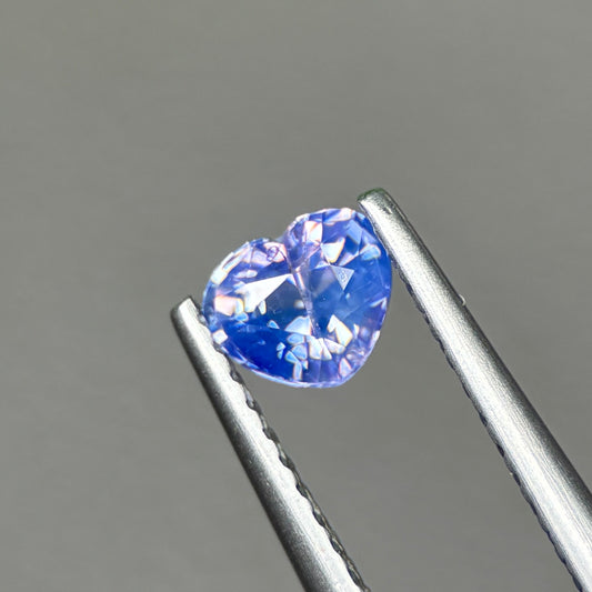 0,57ct Natural Blue Sapphire Vietnam. Heart Shape. No Treatment Sapphire Luc Yen.