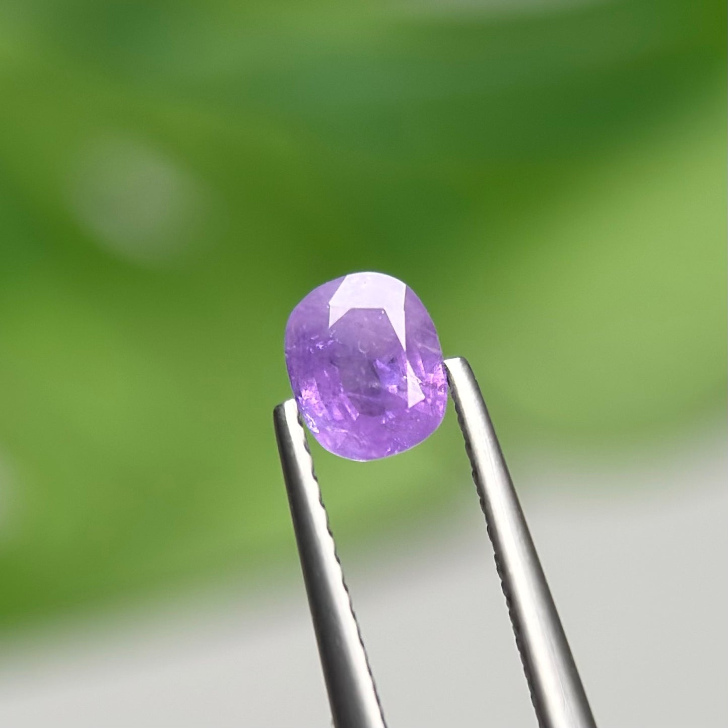 0.78 ct Natural Purple Milky Sapphire Vietnam. Cushion Shape. No Treatment.