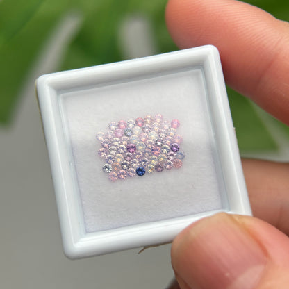 1,0ct/57Pcs Natural Sapphire Vietnam, Round Shape, C1 Quality, No Treament Sapphire Luc Yen.