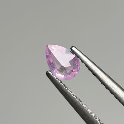 0.43 ct Natural Lite Pink Milky Sapphire Vietnam. Pear Shape.