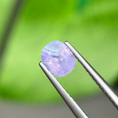 0,86ct Natural Purple Milky Sapphire Vietnam. Cushion Shape. No Treatment Milky Sapphire Luc Yen.