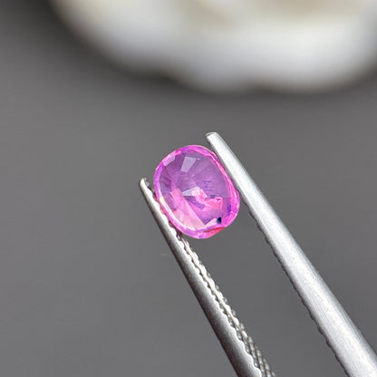 0,66ct Natural Pink Milky Sapphire Vietnam. Cushion Shape. No Treatment Milky Sapphire Luc Yen.