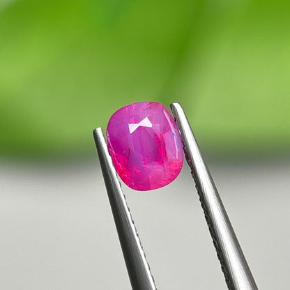 1,10ct Natural Pink Milky Sapphire Vietnam. Cushion Shape. No Treatment Milky Sapphire Luc Yen.