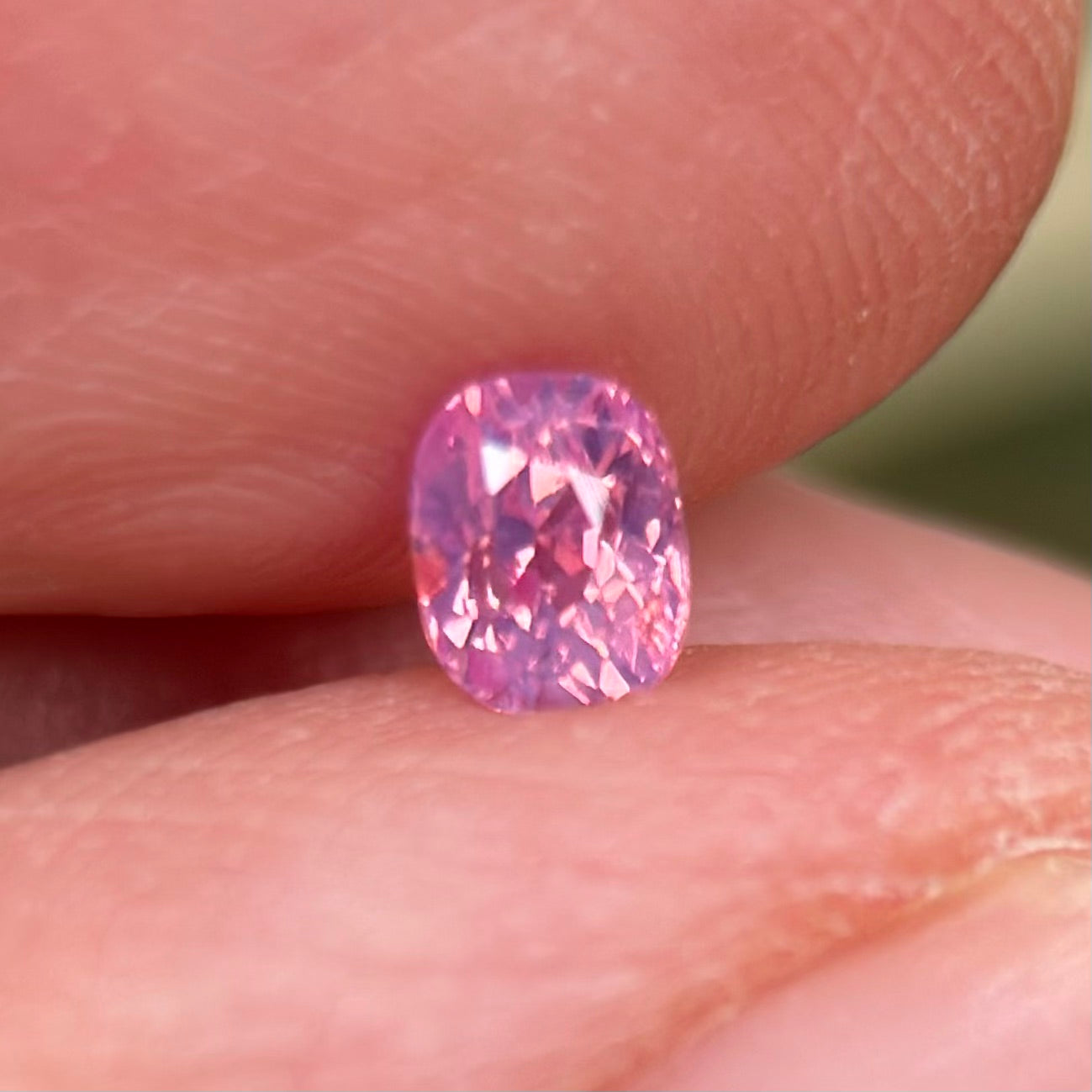 0.39 ct Natural Pink Sapphire Vietnam. Cushion Shape. No Treatment.