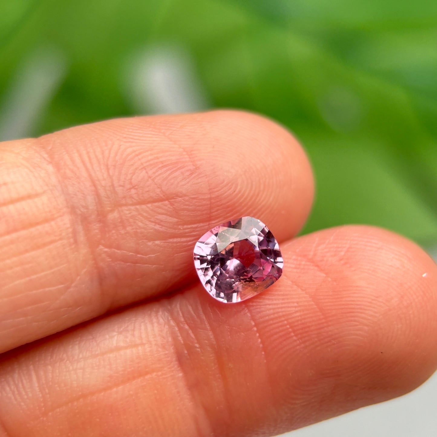 1.35ct Natural Lite Pink Spinel Vietnam. Cushion Shape.