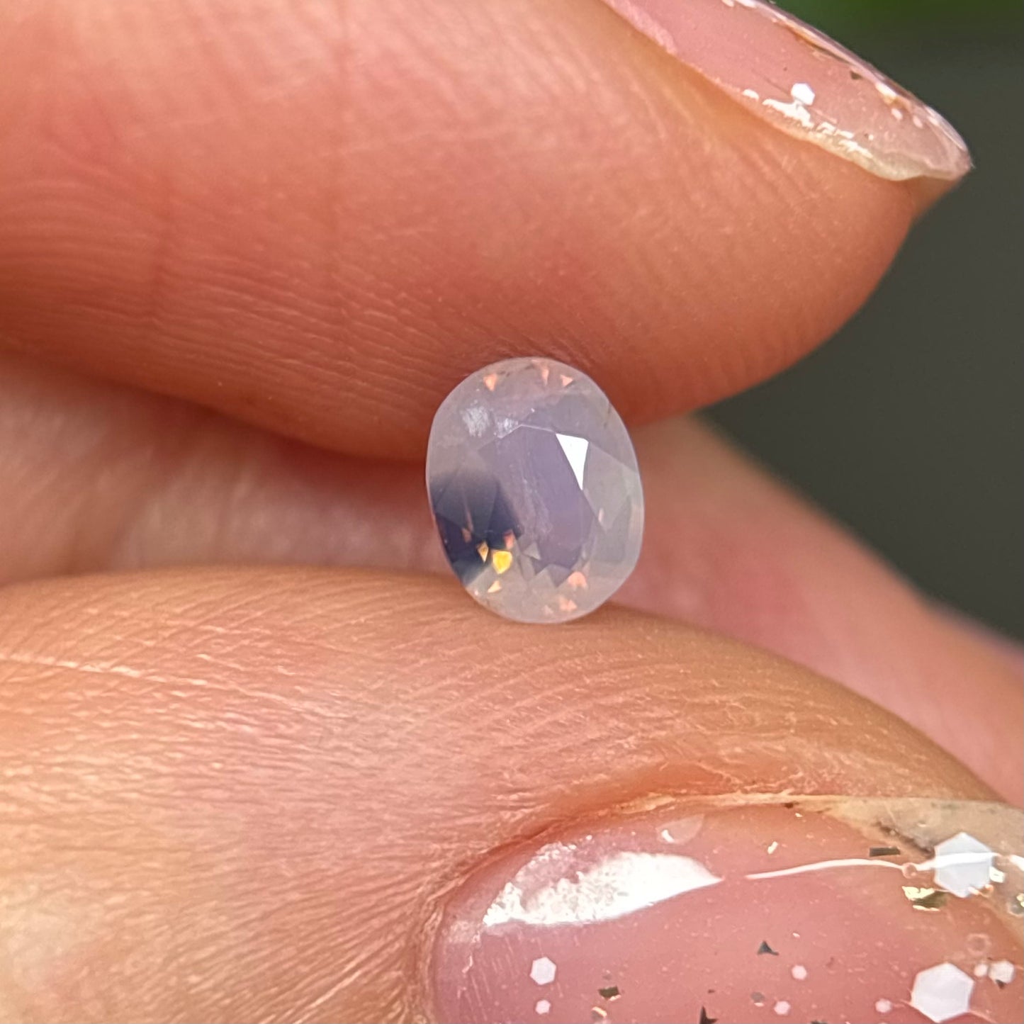 0.45ct Natural White Milky Sapphire Vietnam.