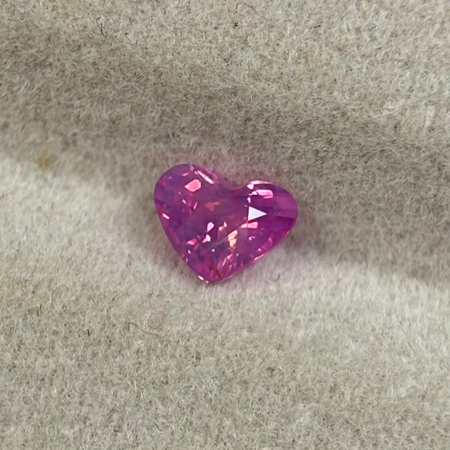 0.36ct Natural Pink Milky Sapphire Vietnam. Heart Shape. No Treatment.
