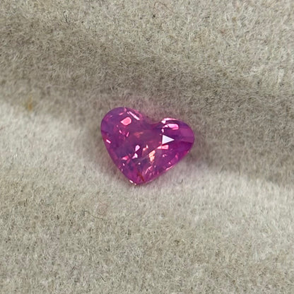 0.36ct Natural Pink Milky Sapphire Vietnam. Heart Shape. No Treatment.