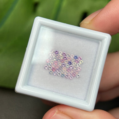 1,0ct/57Pcs Natural Sapphire Vietnam, Round Shape, C1 Quality, No Treatment Sapphire Luc Yen.