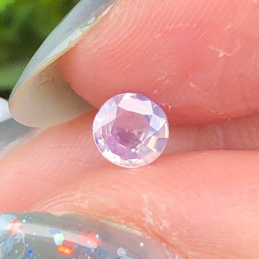 0,40ct Natural White Sapphire Vietnam. Round Shape. No Treatment Sapphire Luc Yen.