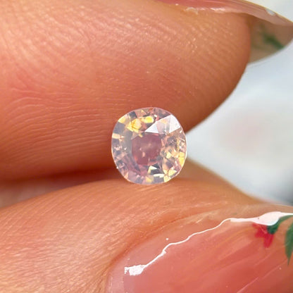 0.48ct Natural Milky Pinkish White Sapphire Vietnam