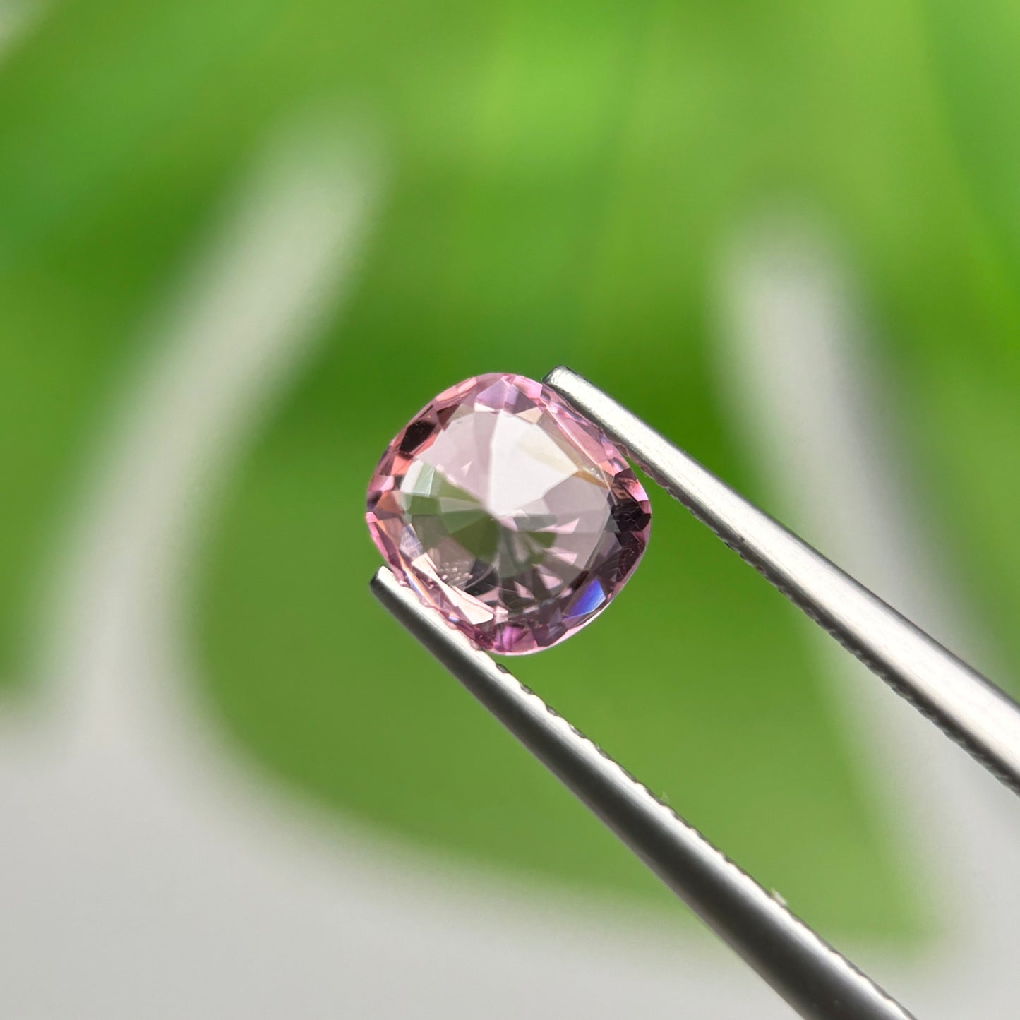 1.35ct Natural Lite Pink Spinel Vietnam. Cushion Shape.