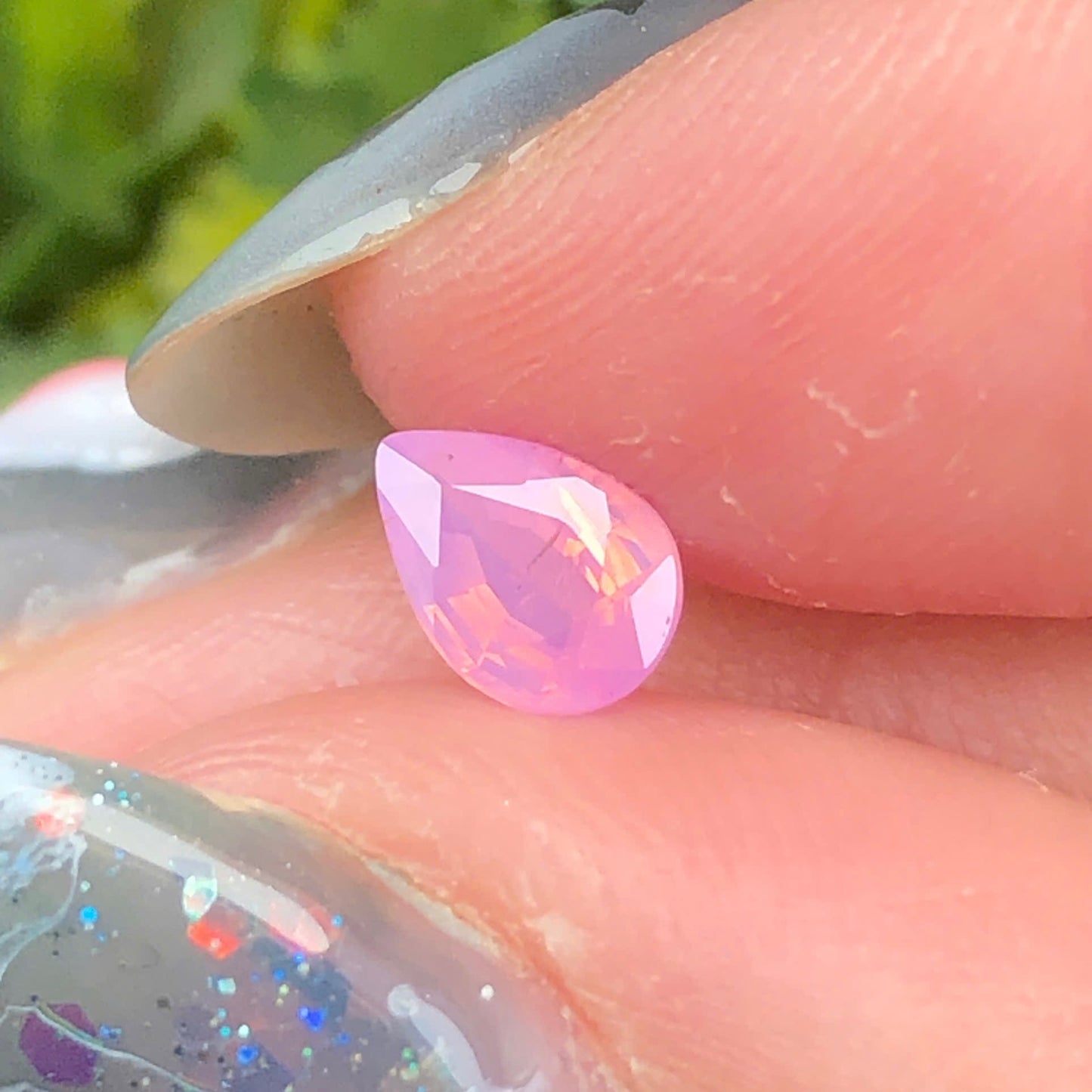 0,49ct Natural Pink Milky Sapphire Vietnam. Pear Shape. No Treatment Sapphire Luc Yen.