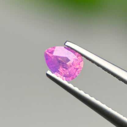 0.48 ct Natural Pink Milky Sapphire Vietnam. Pear Shape. No Treatment.