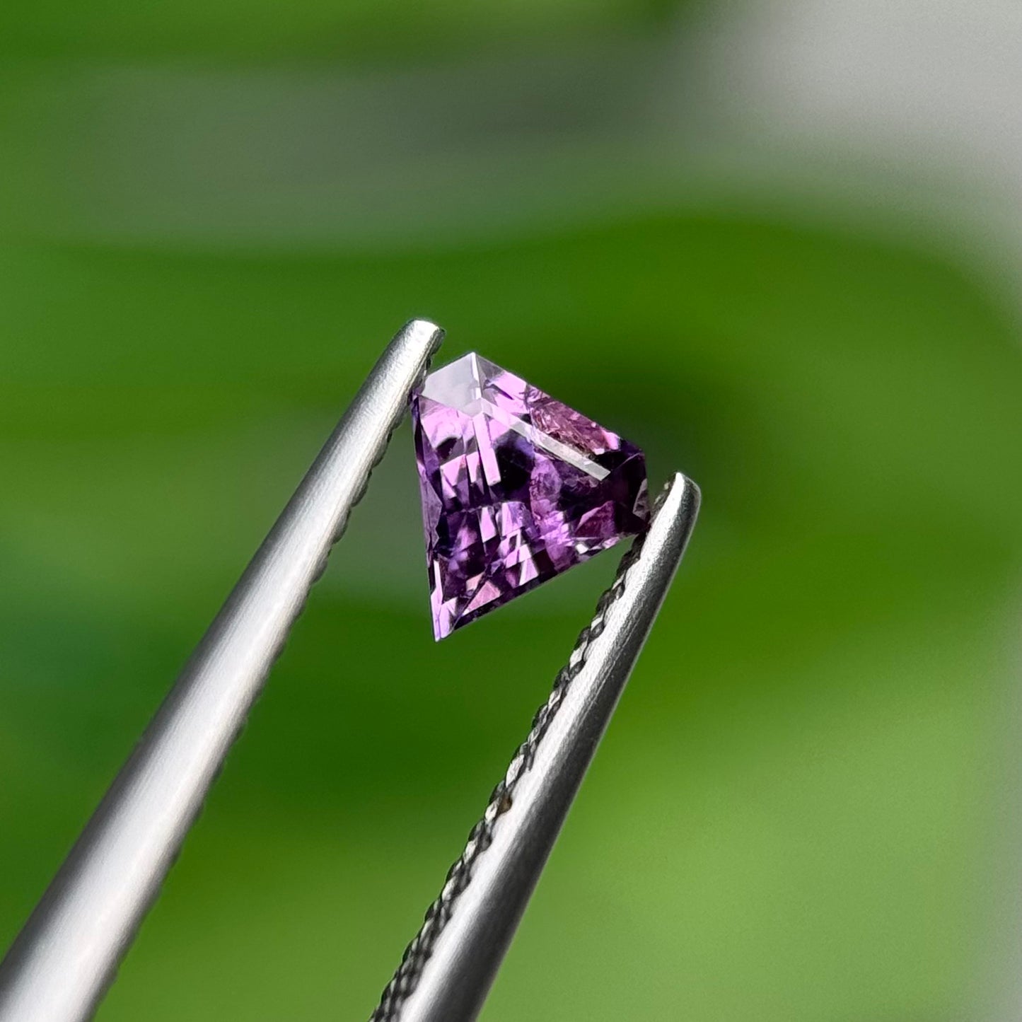 0.49 ct Natural Purple Milky Sapphire Vietnam. Freeform. No Treatment.