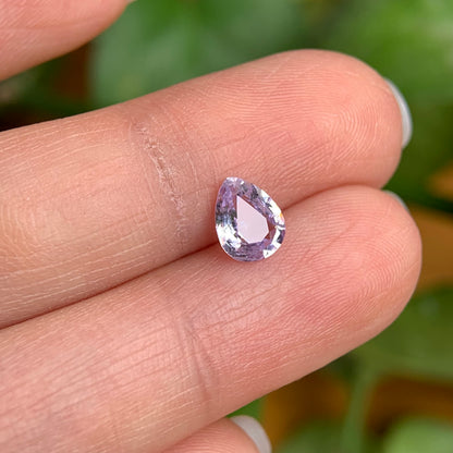 0.75 ct Natural Purplish White Spinel Vietnam. Pear Shape. No Treatment