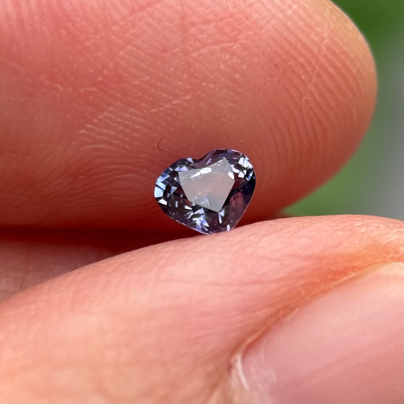 0.43 ct Natural Blue Milky Sapphire Vietnam. Heart Shape. No Treatment.