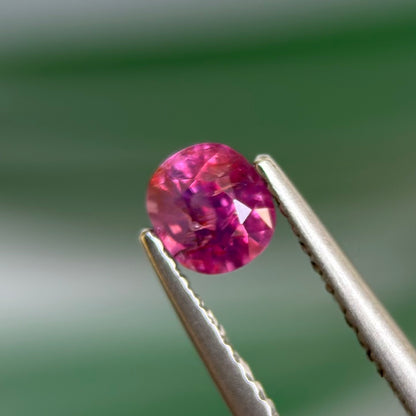 0.59 ct Natural Prurplish Pink Sapphire Vietnam. Cushion Shape. No Treatment.
