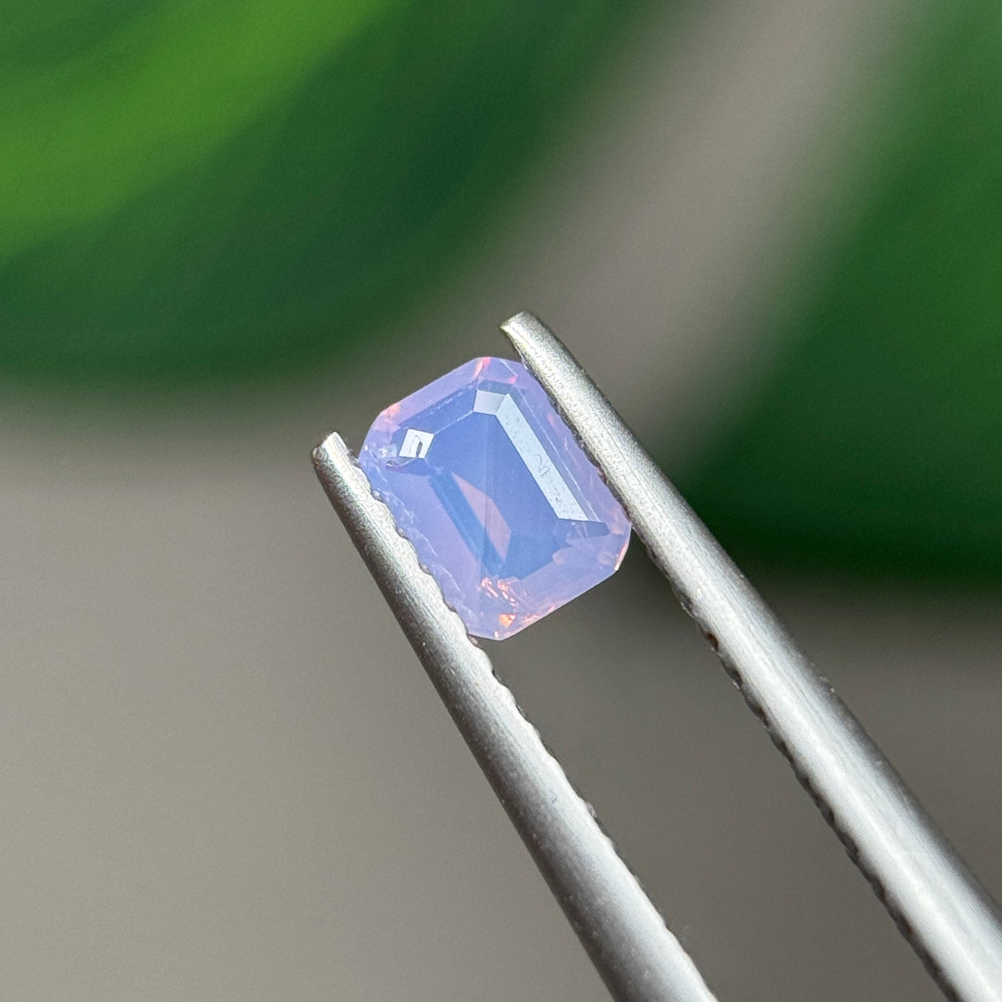 0.44 ct Natural Purple Milky Sapphire Vietnam. Cushion Shape. No Treatment.