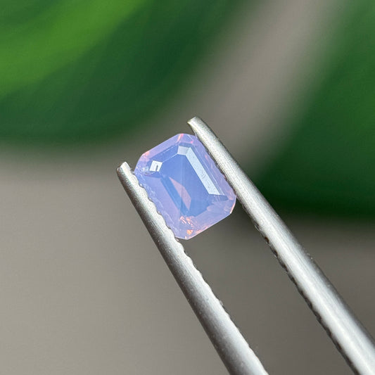 0.44 ct Natural Purple Milky Sapphire Vietnam. Cushion Shape. No Treatment.