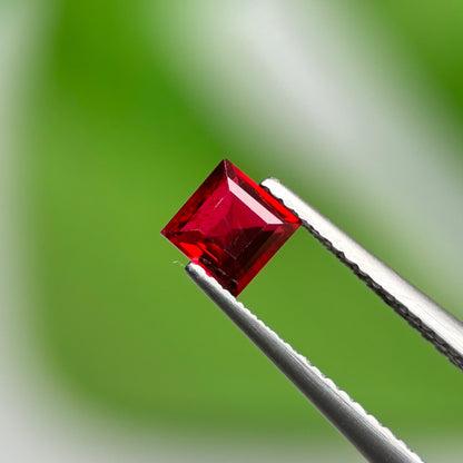 0.61 ct Natural Red Spinel Vietnam. Square Shape. No Treatment