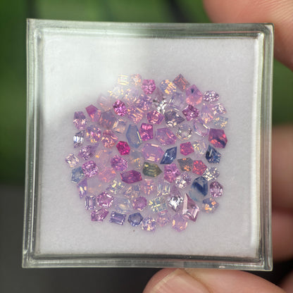 8,0ct/75Pcs Natural Milky Sapphire Vietnam. Freeform. No Treatment Milky Sapphire Luc Yen.