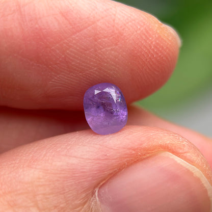 0.78 ct Natural Purple Milky Sapphire Vietnam. Cushion Shape. No Treatment.