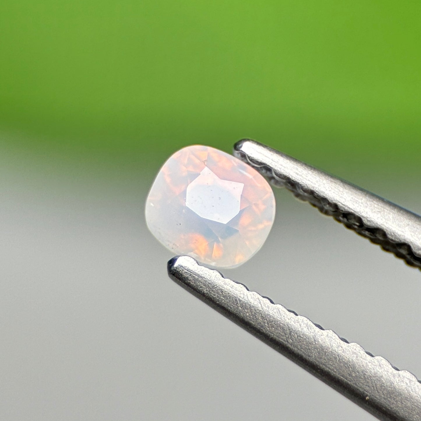 0.33 ct Natural White Milky Sapphire Vietnam. Cushion Shape.