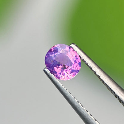 0.58 ct Natural Pinkish Purple Milky Sapphire Vietnam. Cushion Shape. No Treatment.