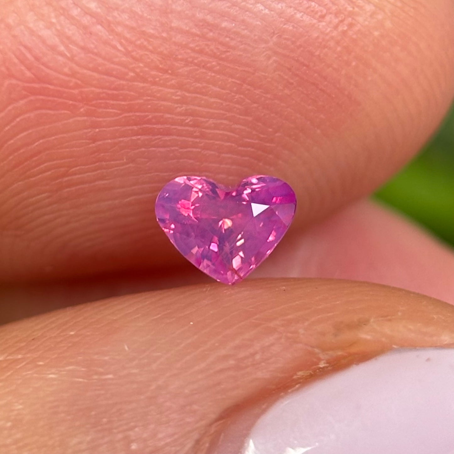 0.36ct Natural Pink Milky Sapphire Vietnam. Heart Shape. No Treatment.