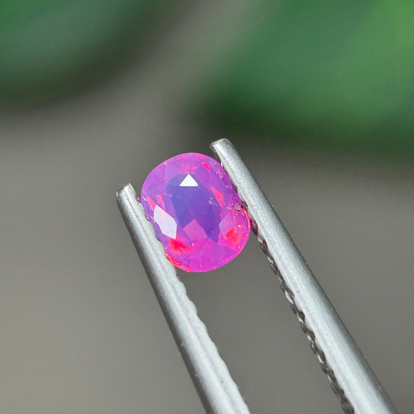 0.35 ct Natural Pink Milky Sapphire Vietnam. Cushion Shape. No Treatment.