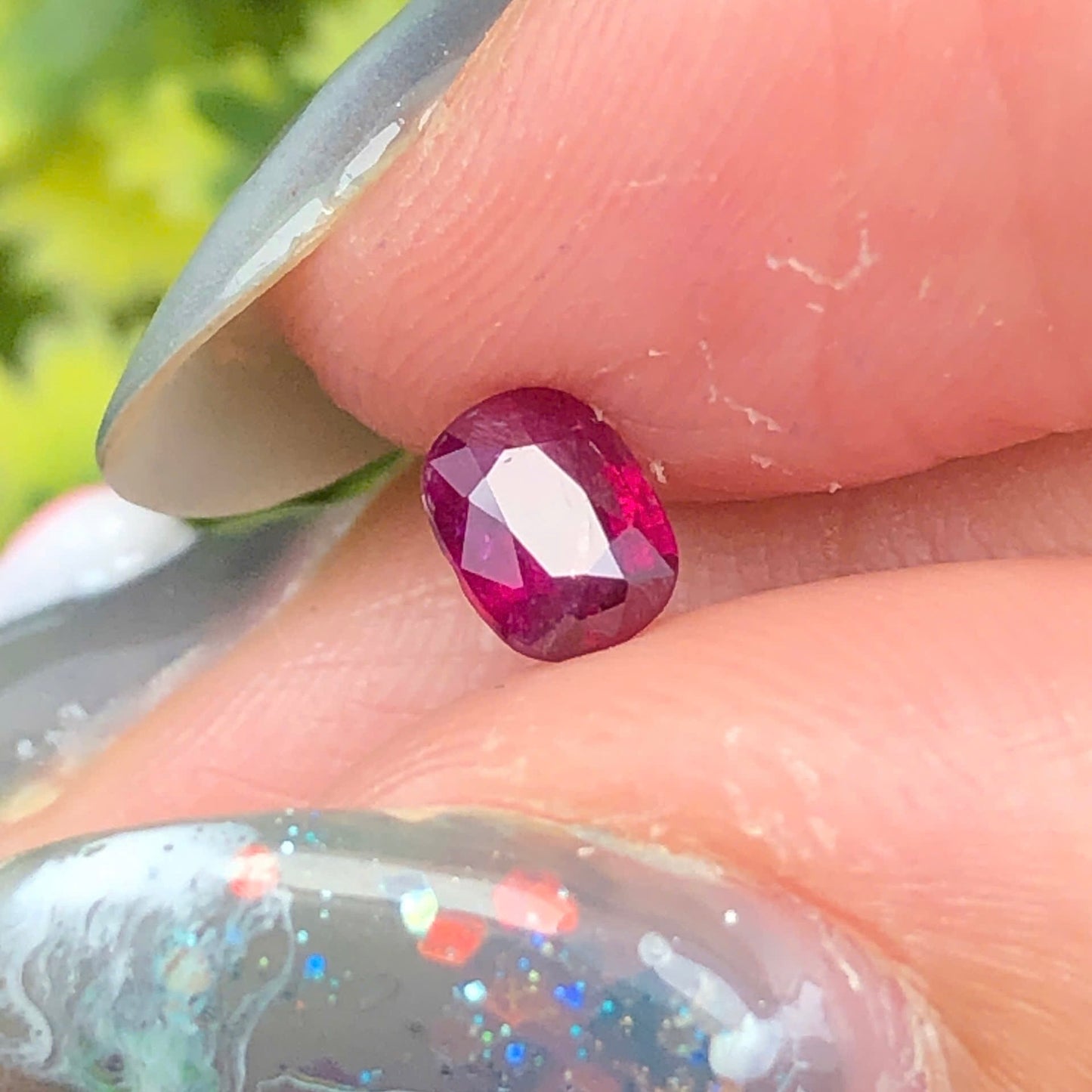 0,36ct Natural Ruby Vietnam. Cushion Shape. No Treatment Ruby Luc Yen.