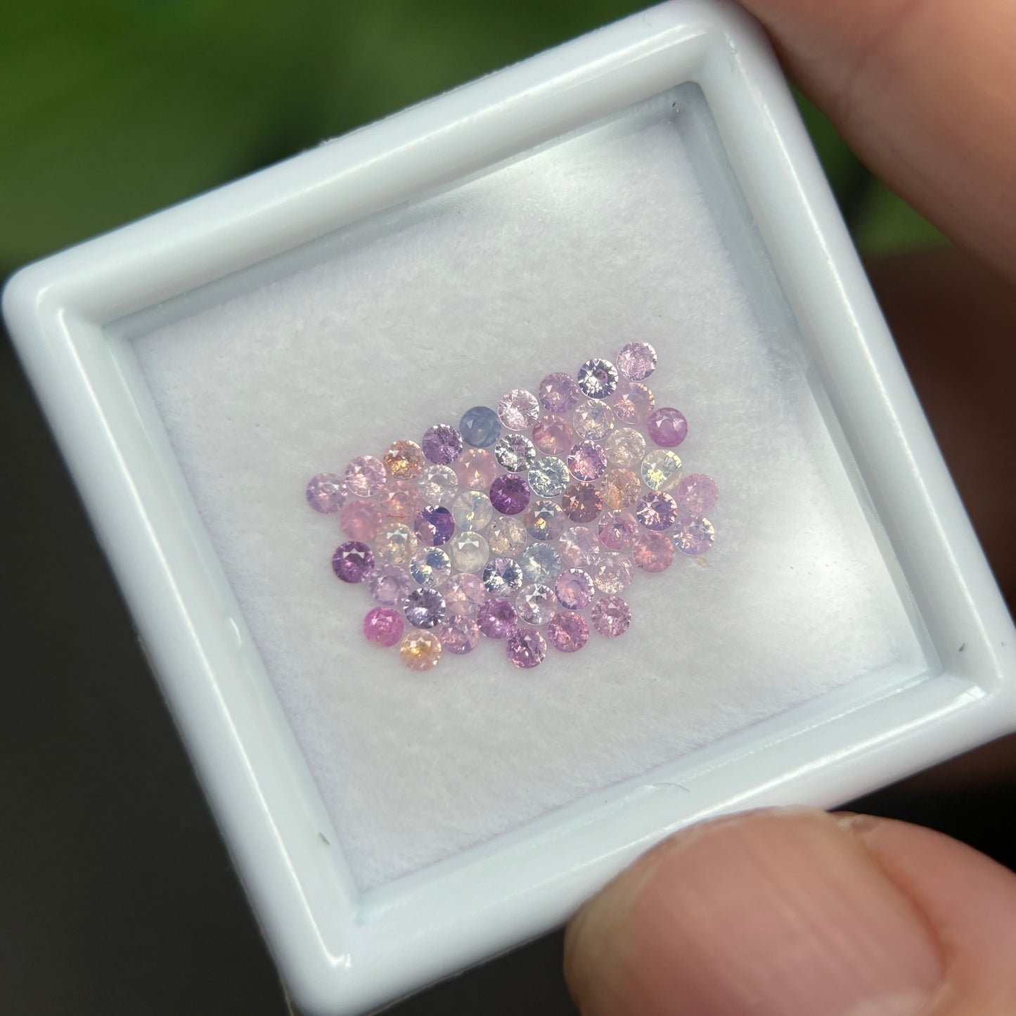 1,0ct/ 54Pcs Natural Sapphire Vietnam, Round Shape, C2 Quality, No Treatment Sapphire Luc Yen.