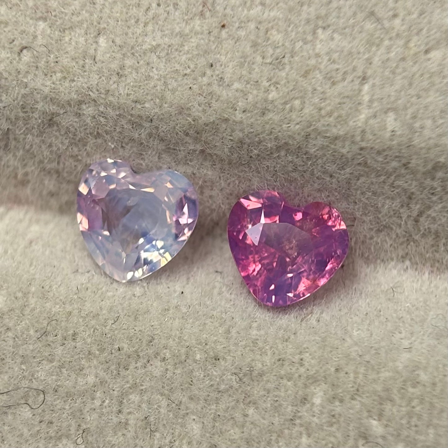 0.85/2Pcs Natural Pink Milky Sapphire Vietnam.