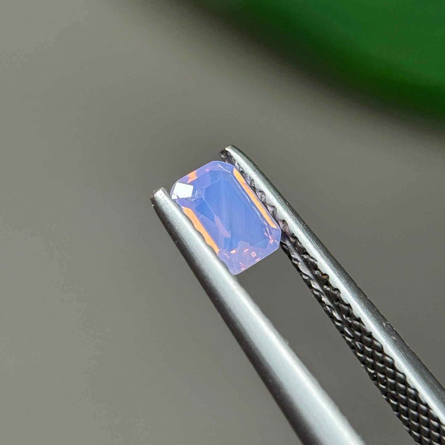 0.44 ct Natural Purple Milky Sapphire Vietnam. Cushion Shape. No Treatment.
