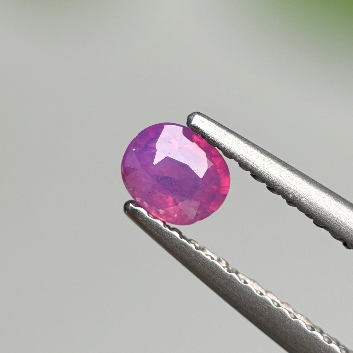 0.37 ct Natural Pinkish Purple Milky Sapphire Vietnam. Cushion Shape.