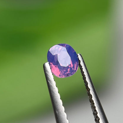 0.43 ct Natural Pinkish Purple Milky Sapphire Vietnam. Cushion Shape. No Treatment.