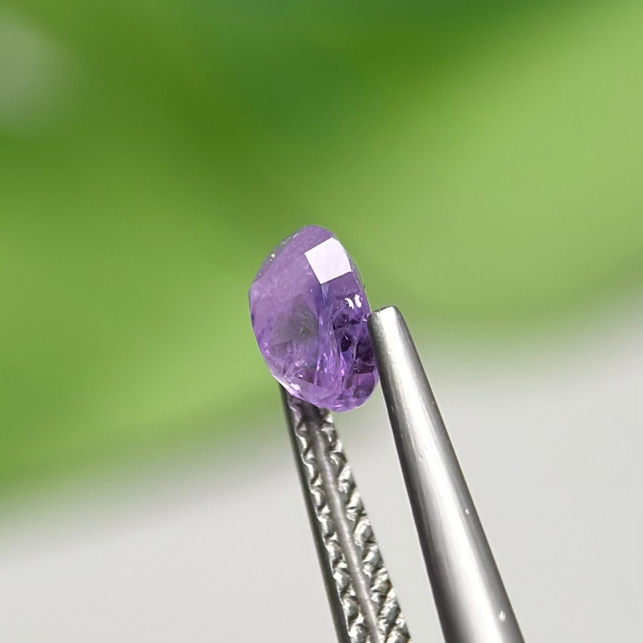 0.78 ct Natural Purple Milky Sapphire Vietnam. Cushion Shape. No Treatment.